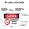 Signmission No Smoking Within 50 Feet Danger Sign, Aluminum, 10in W x 7in L, 2PK OS-2PACK-DS-A-710-L-1481 - alternate 2